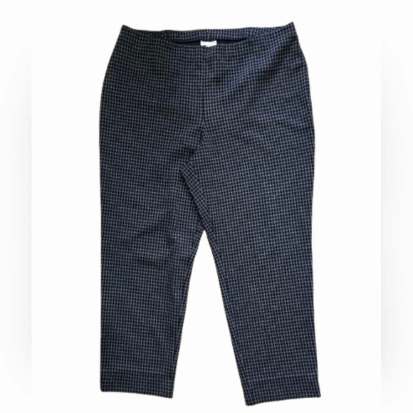 J.Jill Pull-On Slacks Pants Women's XL Checker Ankle Cropped Office Semi-Casual - Picture 1 of 14